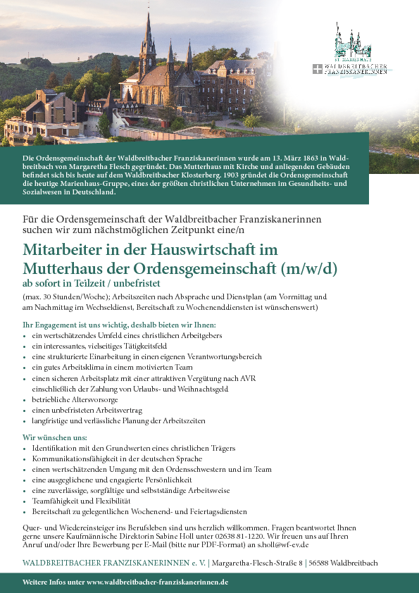 Grafik der Waldbreitbacher Franziskanerinnen BMVA St. Marienhaus