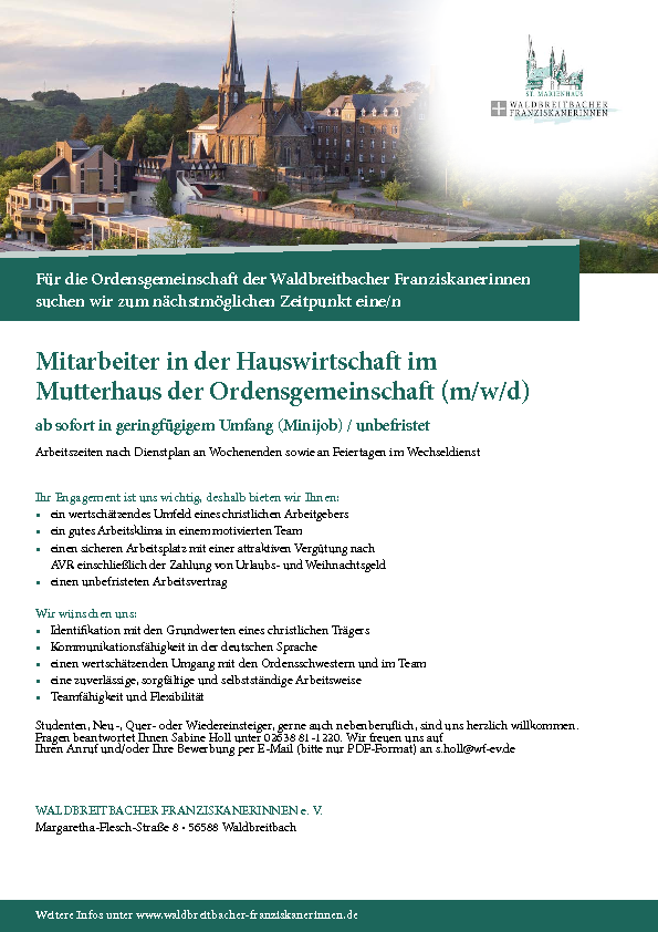 Grafik der Waldbreitbacher Franziskanerinnen BMVA St. Marienhaus